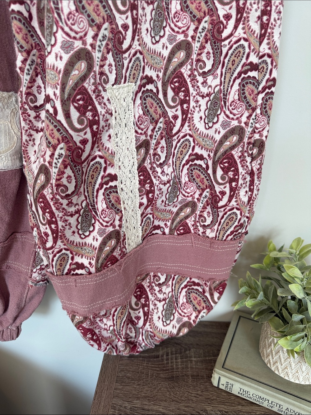 POL Boho Paisley Patchwork Women's Harem Pants - Mauve - Picture 10 of 16